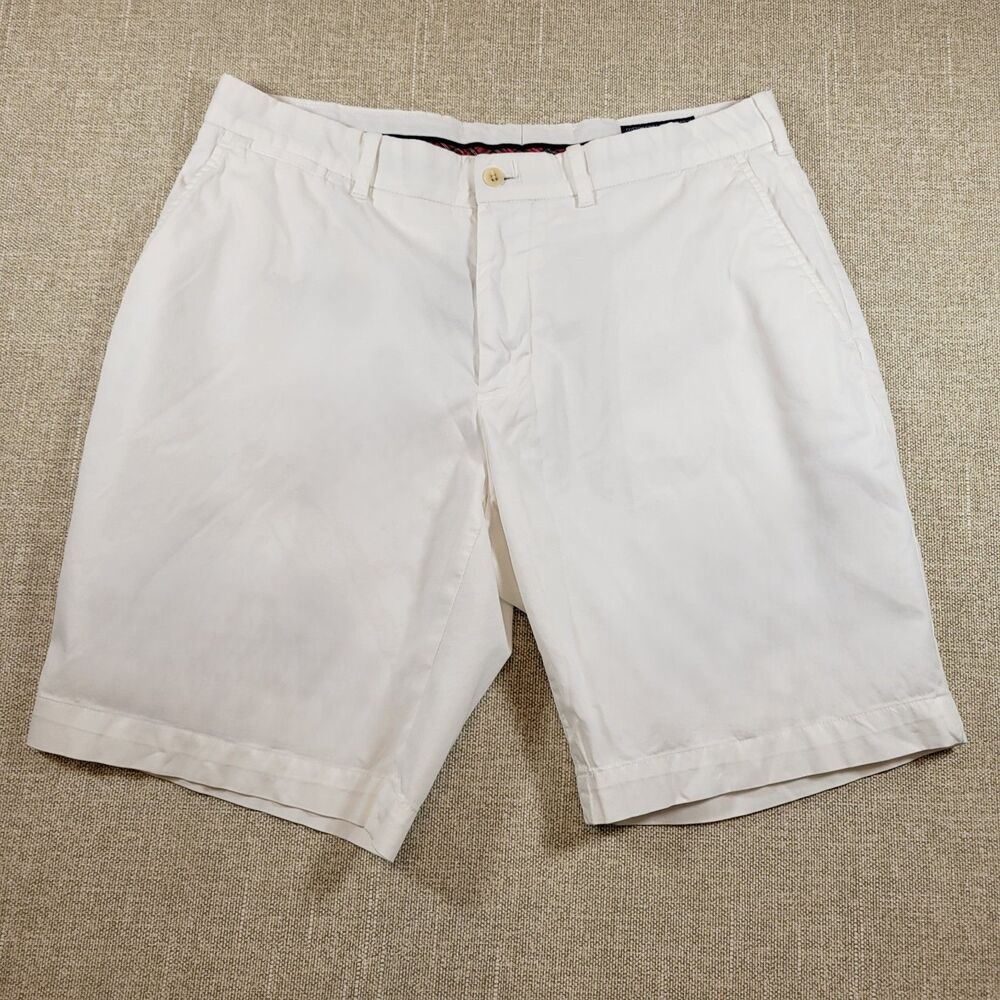Ralph Lauren Polo Golf Men's White Chino Shorts Size 34 Flat Front Stretch
